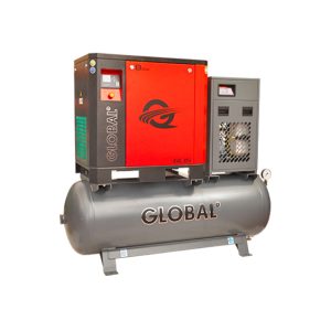 Винтовые компрессоры Global GLX на ресивере